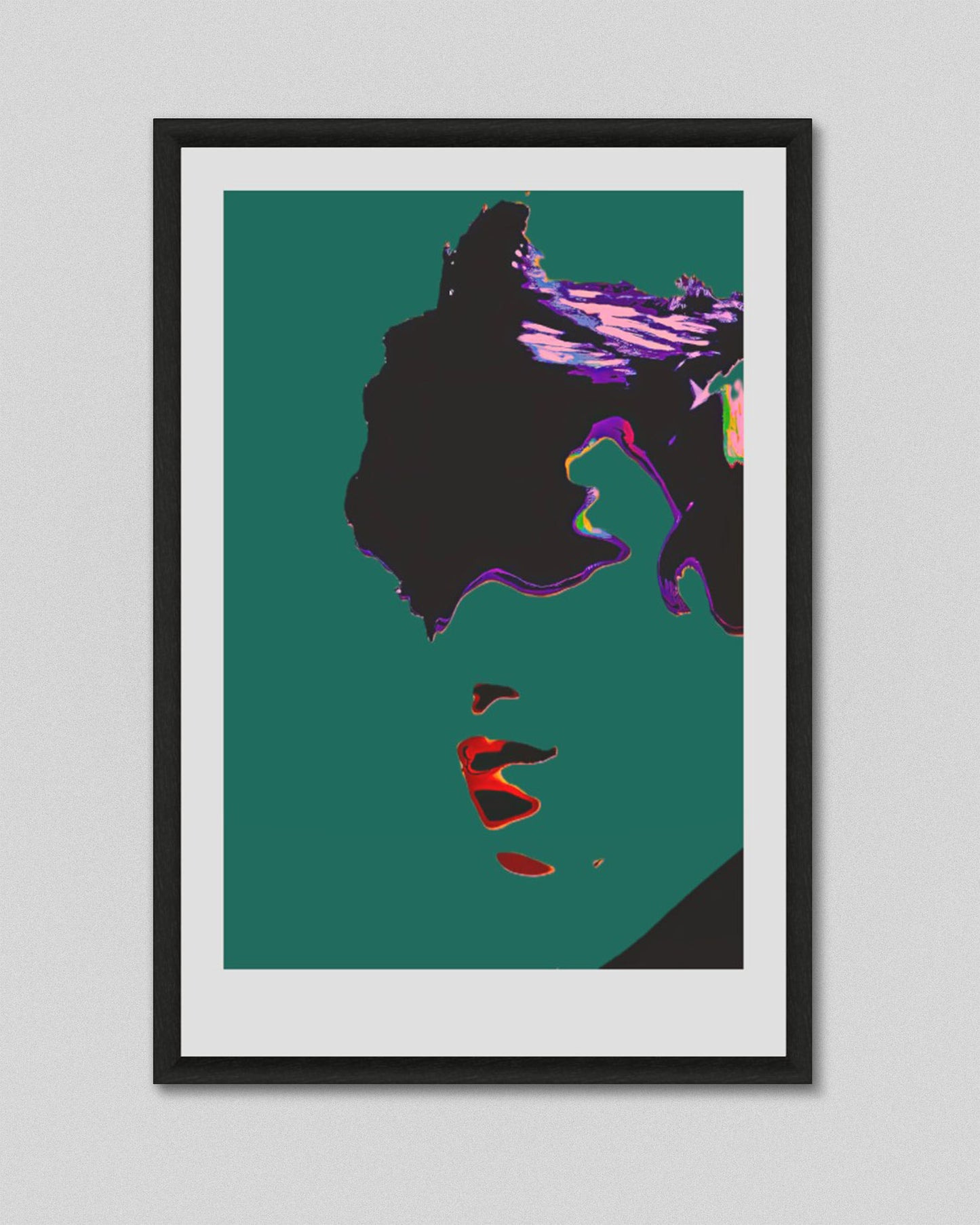 Emerald distorted portrait archival fine art print by Alex Birch