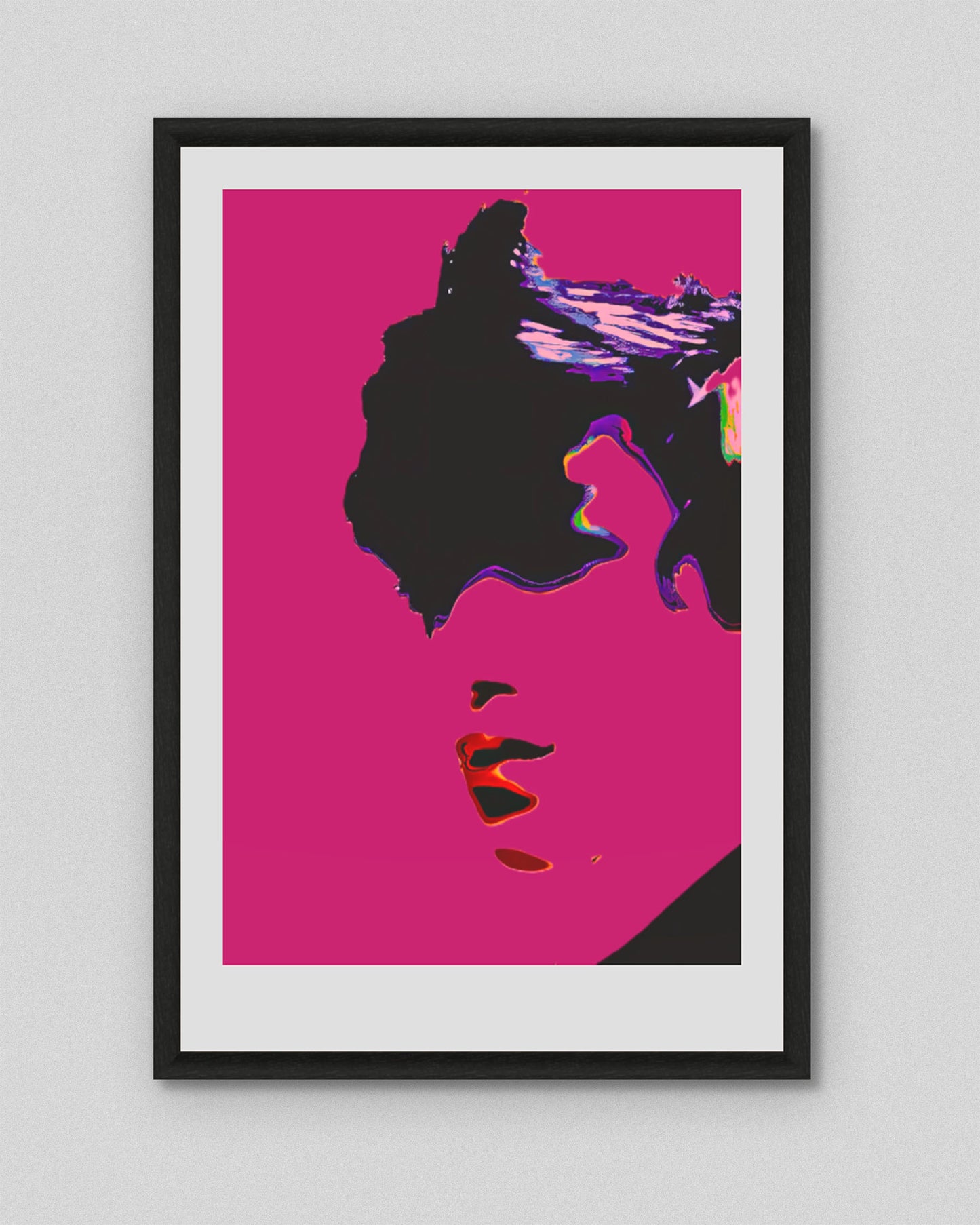 Magenta saturated abstract portrait archival fine art print by Alex Birch