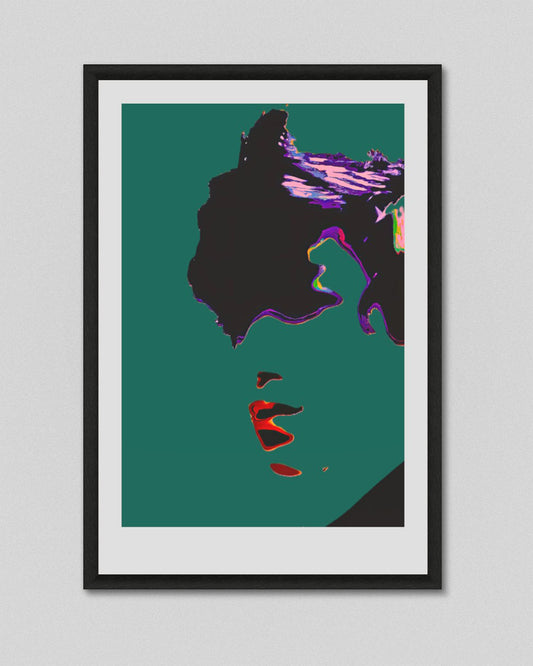 Emerald distorted portrait archival fine art print by Alex Birch