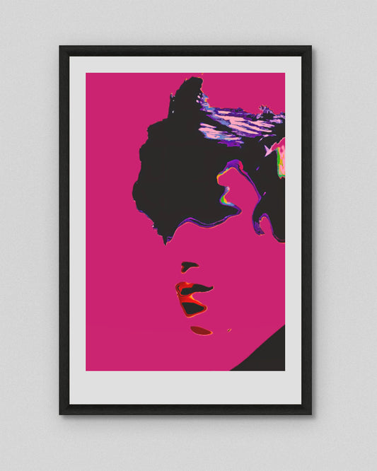 Magenta saturated abstract portrait archival fine art print by Alex Birch